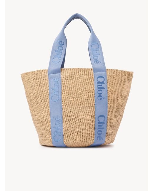 Chloé Blue Large Woody Basket