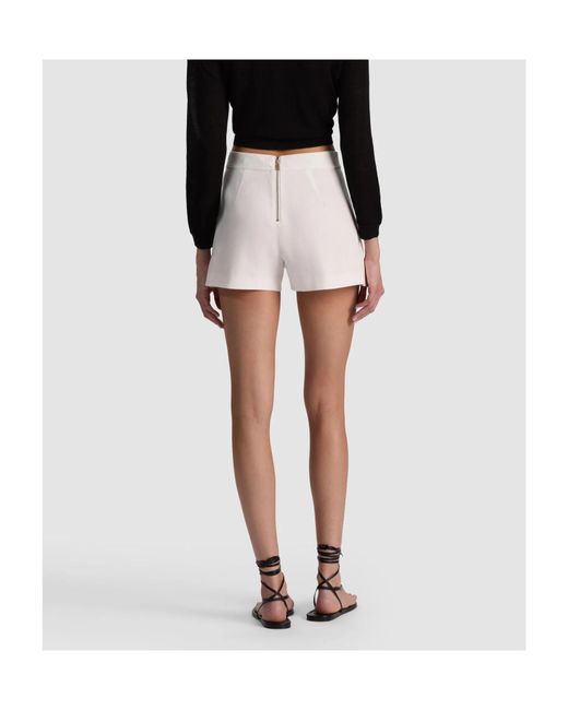 Alice + Olivia White Alice Olivia Hera Zip-Detailed Shorts
