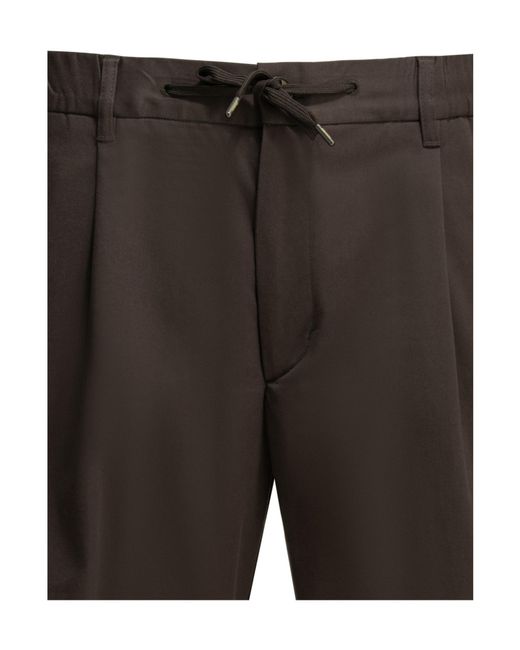 Herno Gray Pleated Cargo Shorts for men