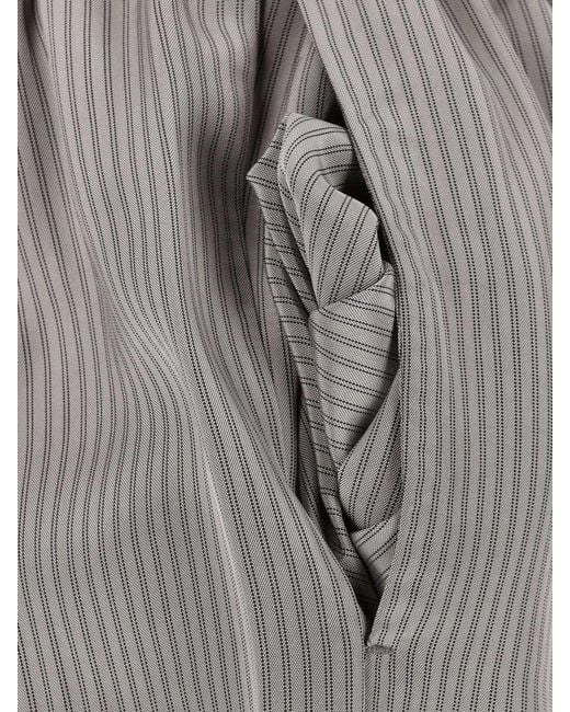 Rohe Gray Striped Drawstring Pants