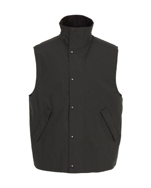 Nanamica Black High-Neck Press-Stud Vest for men
