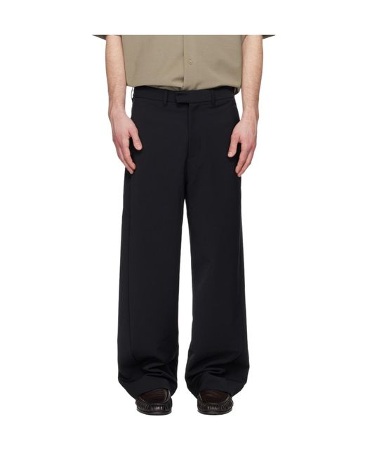 Entire studios Black Lounge Curve Trousers for men