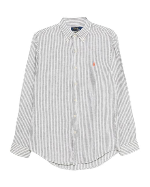 Polo Ralph Lauren White Long-Sleeved Shirt for men