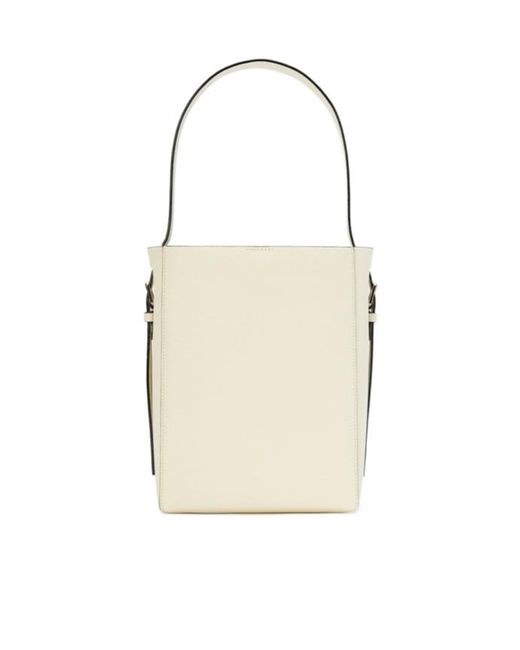 Valextra Natural Open Top Mini Bucket Bag
