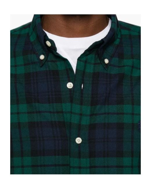 Polo Ralph Lauren Green Tartan-Check Button-Down Shirt for men