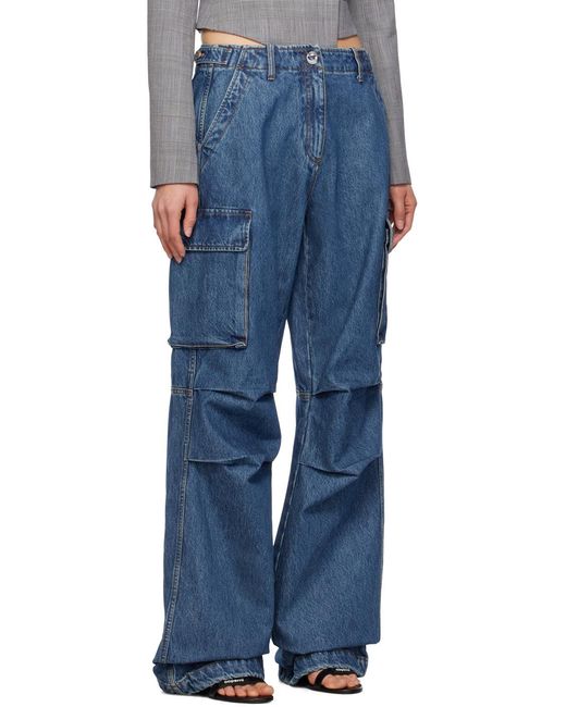 Coperni Blue Mid-Rise Cargo Jeans