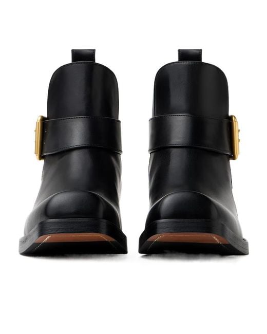 Versace Black Orlando Leather Boots for men