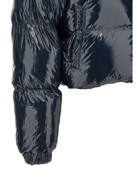 Thom Browne Blue Herringbone Reversible Down Jacket