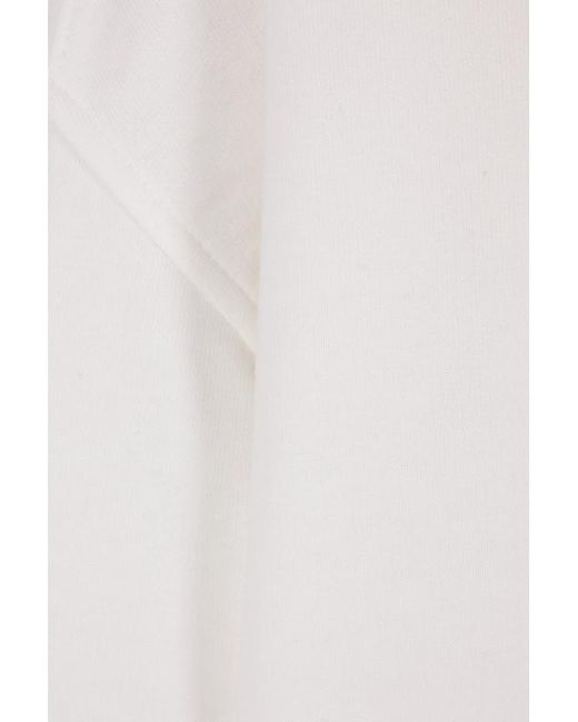 Brunello Cucinelli White French Terry Zipper Hoodie