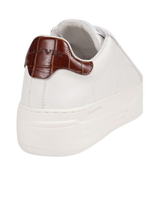 Lanvin White Round Head Low-Cut Casual Shoes
