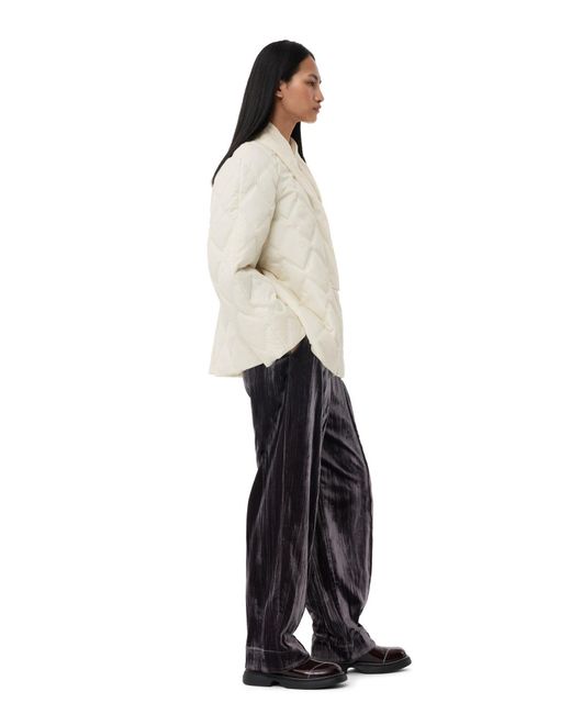 Ganni Natural Quilted Jacket