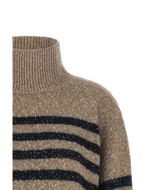 Brunello Cucinelli Multicolor 'dazzling Stripes' Sweater