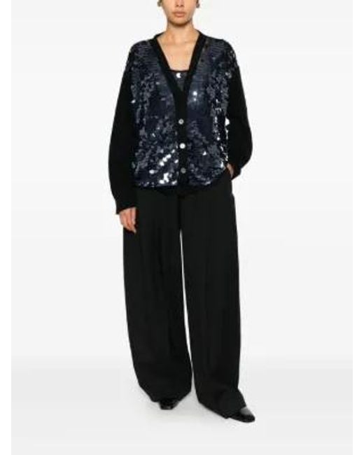 Fabiana Filippi Black Sequin-Embellishment Cardigan
