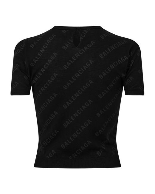 Balenciaga Black Knitted Top