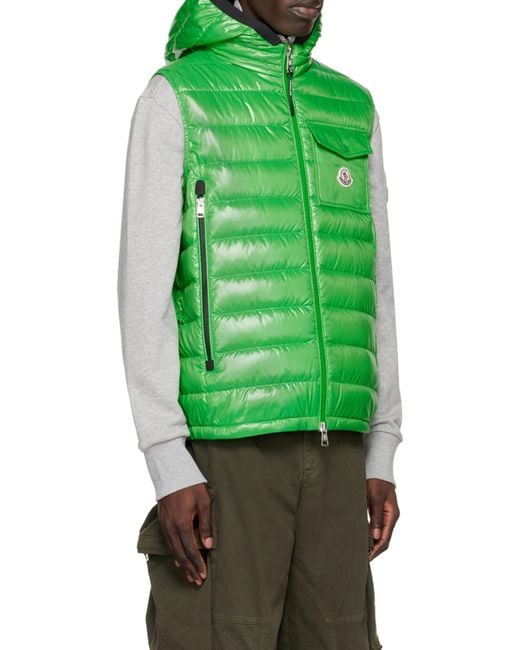 Moncler Green Ragot Down Gilet for men