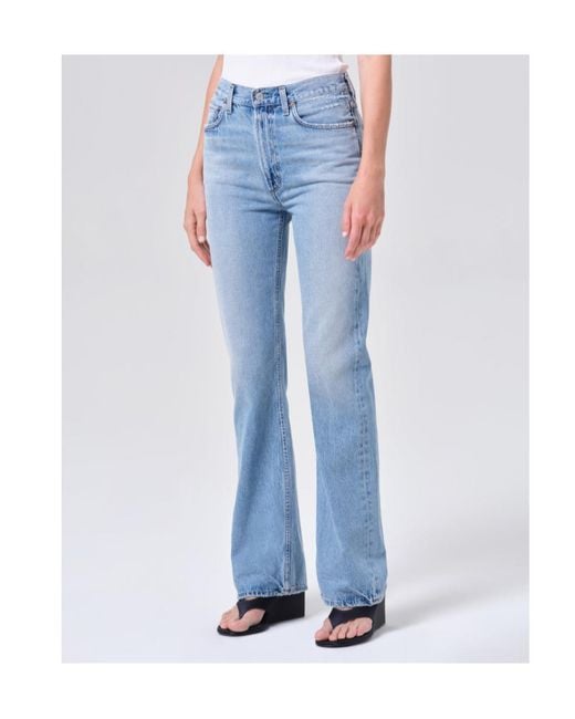 Agolde Blue Leena Flared Jeans