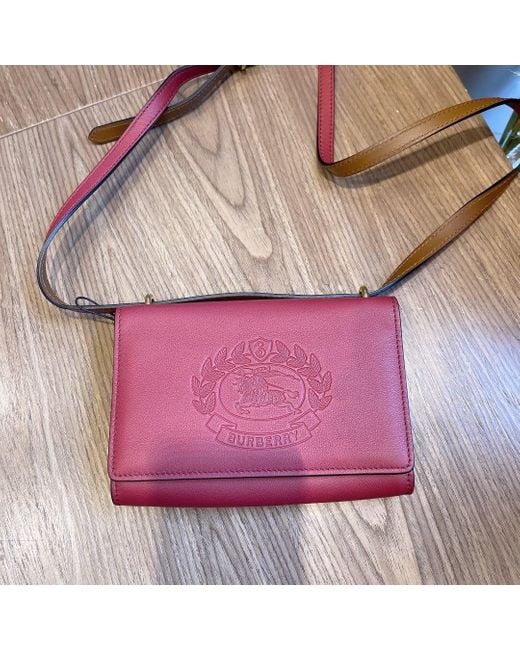 Burberry Red Logo Shoulder Bag