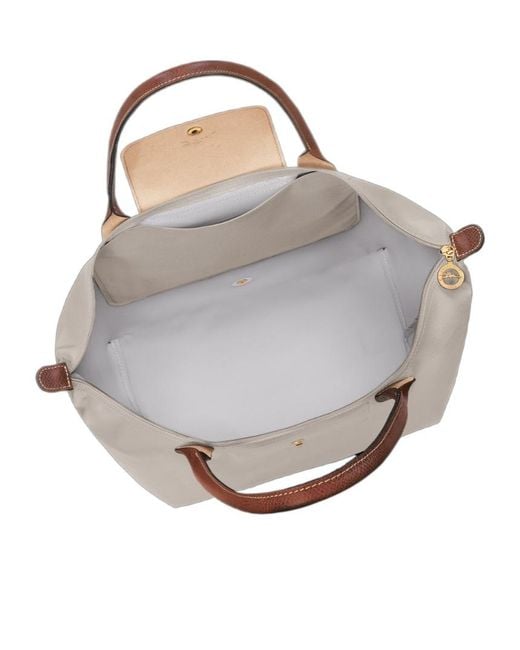 Longchamp White Le Pliage Large Shoulder Bag