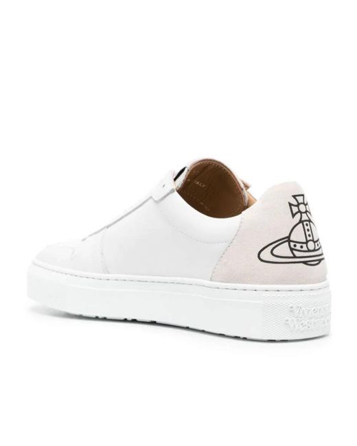 Vivienne Westwood White Orb-Printed Low-Top Sneakers