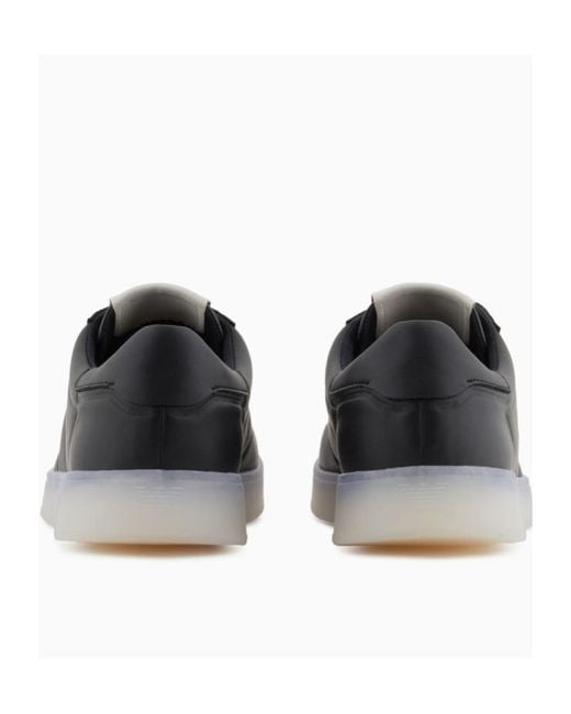 Emporio Armani Black Lace-Up Sneakers for men