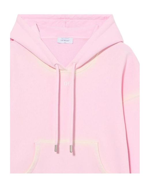 Off-White c/o Virgil Abloh Pink Logo Drawstring Hoodie