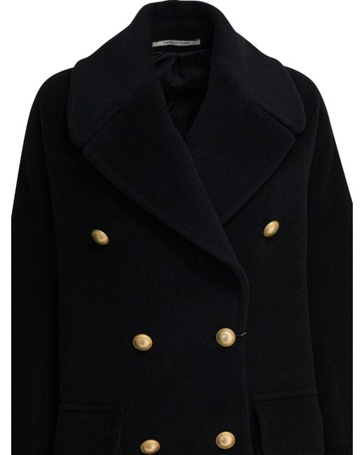 Tagliatore Black Lillian Double-Breasted Coat