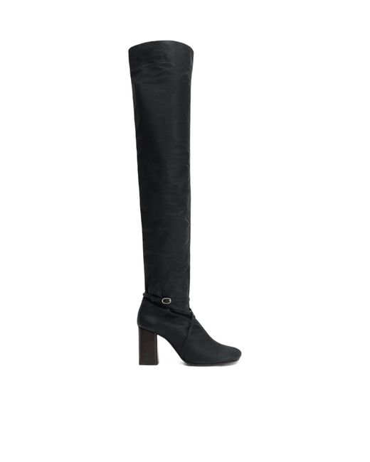 Lemaire Black Knotted Anatomic High Boots