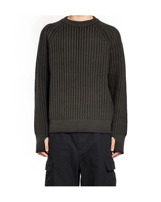 Junya Watanabe Gray Long-Sleeved Crewneck Jumper for men
