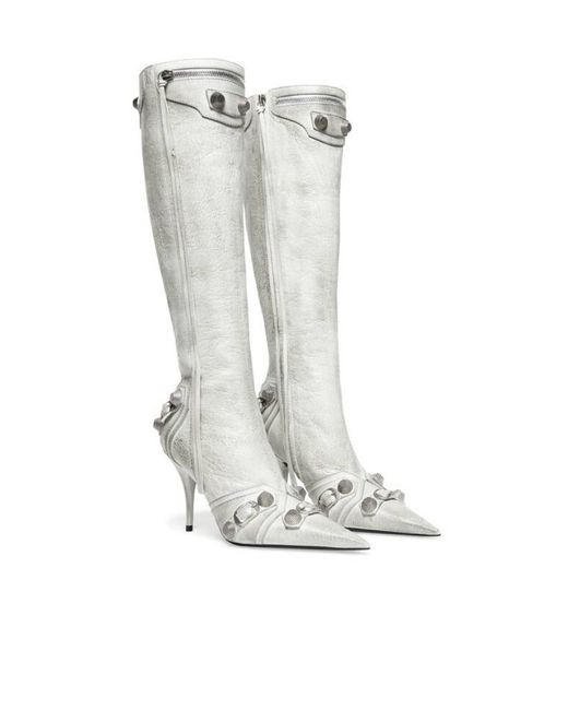 Balenciaga White Heeled Boots