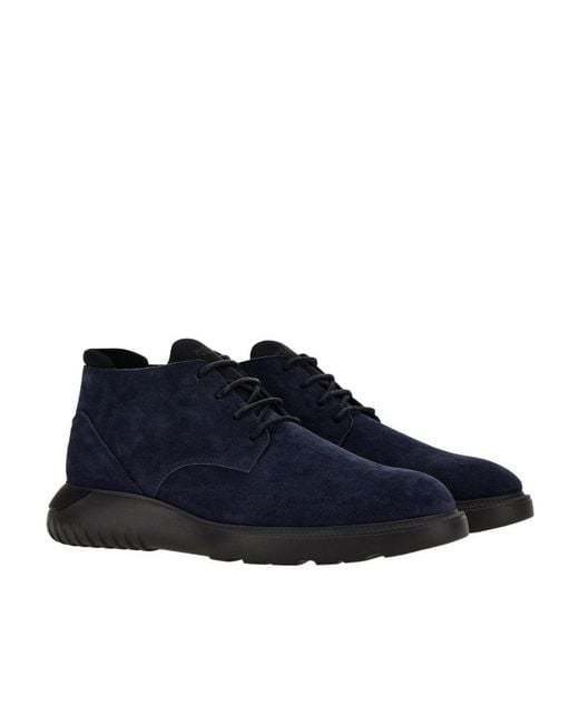 Hogan Blue Desert Lace-Up Brogue Shoes for men