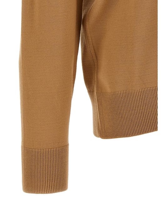 Boss Brown Shaved Knit Zip Cardigan for men