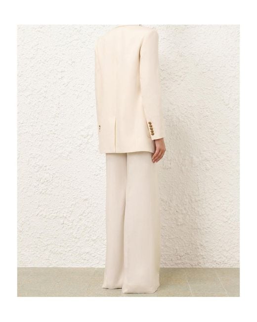 Zimmermann Natural Long-Sleeved Suit Coat