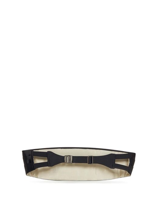 Tom Ford White Buckled Satin Cummerbund for men