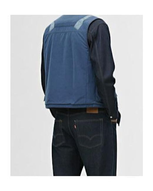 Stone Island Blue V-Neck Vest for men