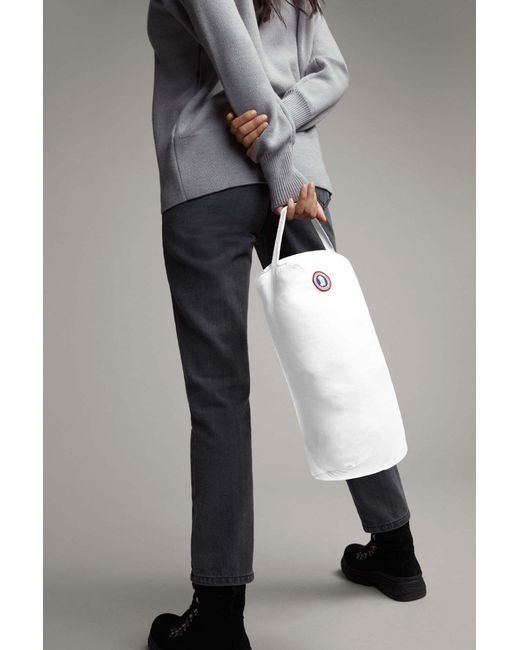 Canada Goose White Alliston Logo-Patch Padded Coat