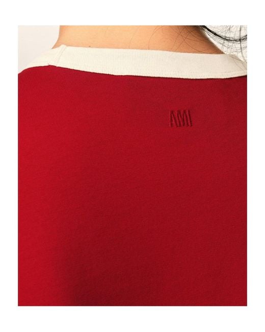 AMI Ami De Coeur Embroidered Crewneck T-Shirt