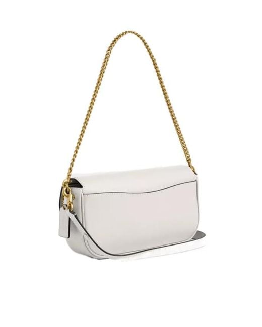 COACH White Brook Flap Chain Bag
