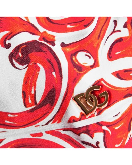 Dolce & Gabbana Red Simple Swimsuit