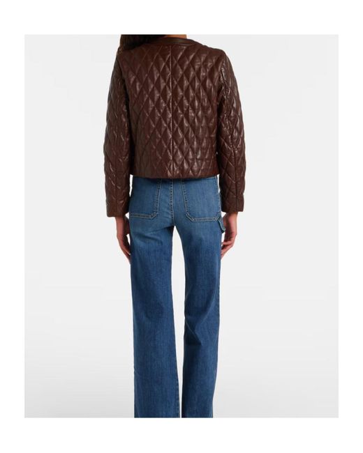 Nili Lotan Brown Cropped Leather Jacket