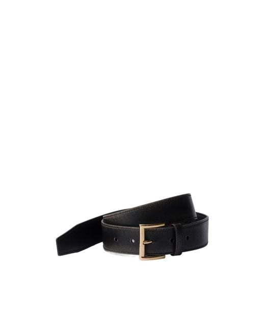 Prada White Leather Belt