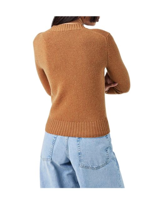 AMI Brown Crewneck Knit Sweater