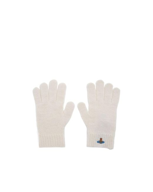 Vivienne Westwood White Fluffy Gloves