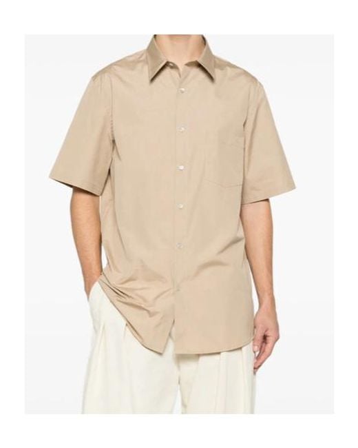 A.P.C. Natural Button-Up Short-Sleeved Shirt for men