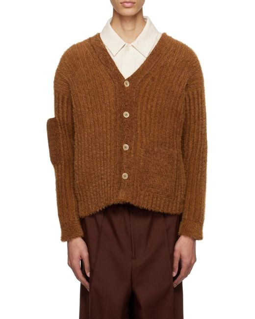 Jacquemus Brown Le Neve Button-Up Cardigan for men