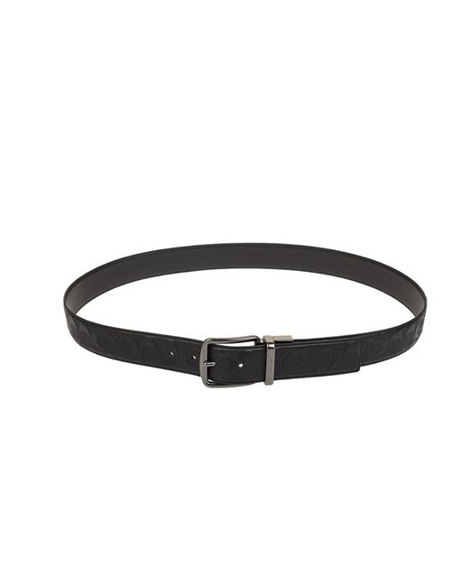 COACH Black Logo Belt for men