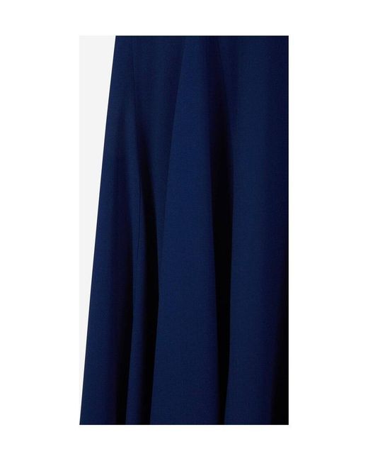 Stella McCartney Blue Magnolia Bare-Back Dress