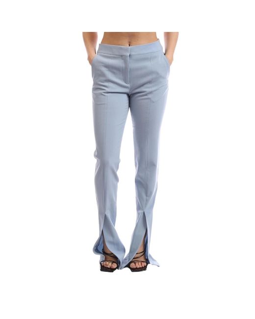 Off-White c/o Virgil Abloh Blue Wool Blend Basic Slim Pants