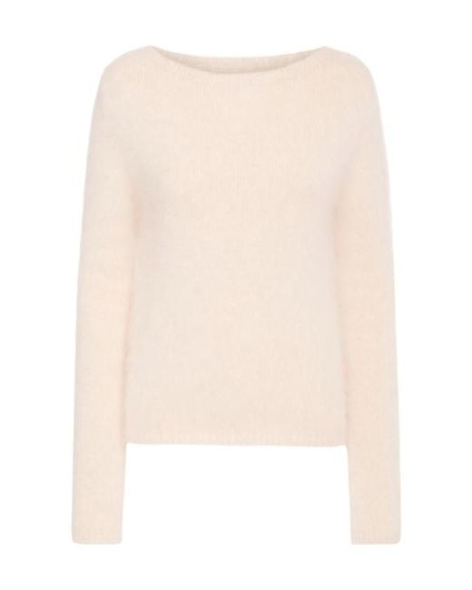 Blumarine Natural Long-Sleeved Sweater
