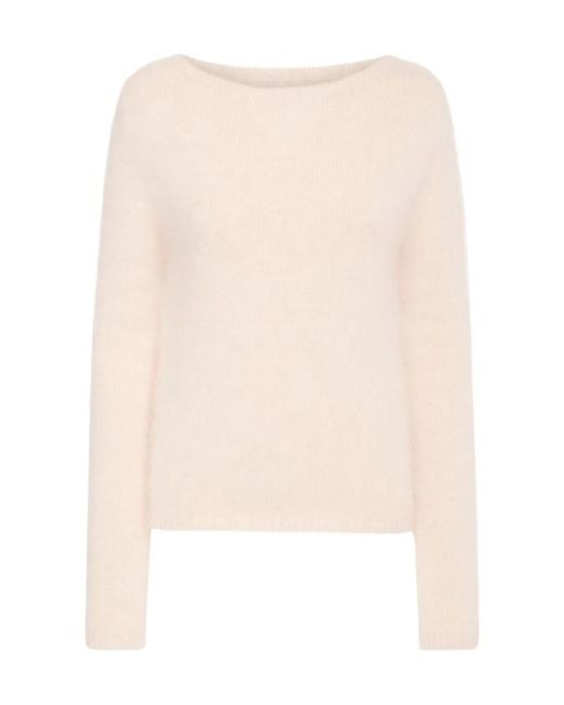 Blumarine Natural Long-Sleeved Sweater