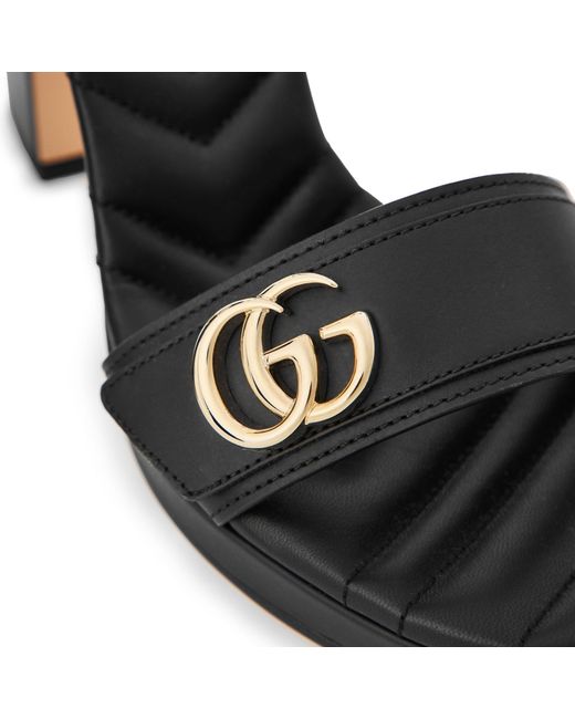 Gucci Black Simple High-Heeled Sandals